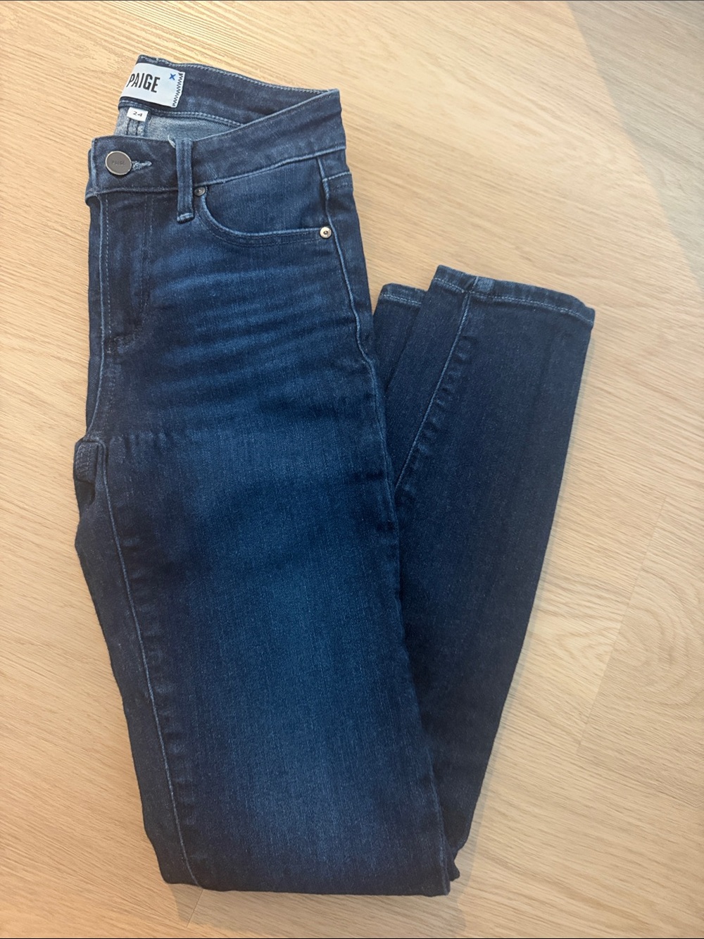 PAIGE  Verdugo Ankle Jeans in Dark Blue Wash